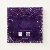 Guest book masquerade paarse glitter verjaardag notitieboek (Achterkant)