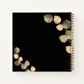 Guest book memorial begrafenis ecalyptus black gol notitieboek (Achterkant)