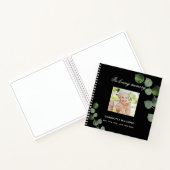 Guest book memorial begrafenis ecalyptus black notitieboek (Binnen)