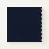 Guest book memorial blue florale foto notitieboek (Achterkant)