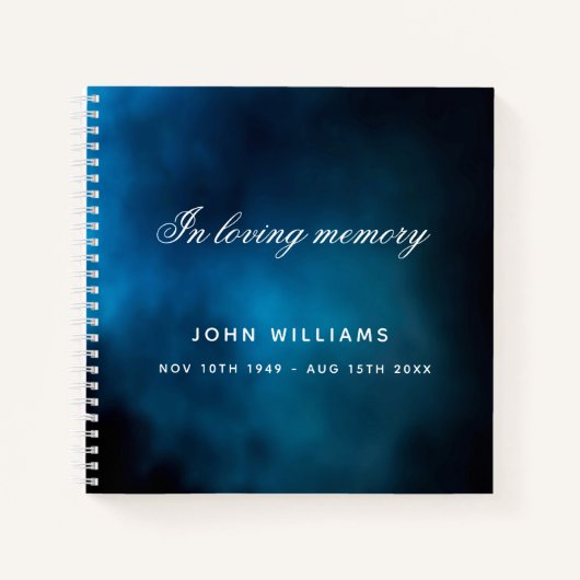 Guest book memorial blue sky notitieboek (Voorkant)