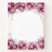 Guest book memorial roze florale foto begrafenis notitieboek (Achterkant)