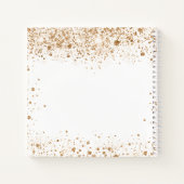 Guest book memorial white gold glitter stof name notitieboek (Achterkant)