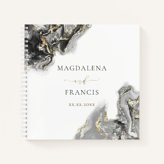 Guest Book met zwarte inkt Notitieboek (Voorkant)