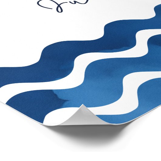 Guest book nautical bruiloft ankerbord poster (Hoek)