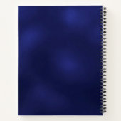 Guest Book navy blue gold Monogram wreath Birthday Notitieboek (Achterkant)