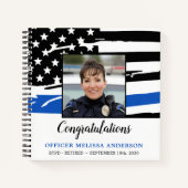 Guest Book op Custom Foto Police Retirement Notitieboek (Voorkant)