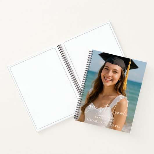 Guest book photo graduation party script notitieboek (Binnen)