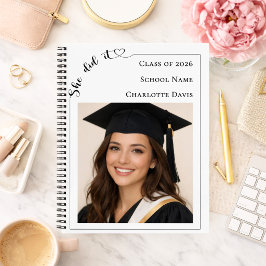 Guest book photo She Did it Graduation Party Notitieboek