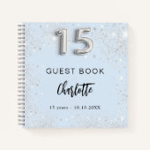 Guest book Quinceanera baby blue Notitieboek (Voorkant)