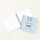 Guest book Quinceanera baby blue Notitieboek (Binnen)