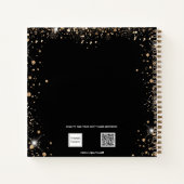 Guest book Quinceanera Black Glitter jurk Notitieboek (Achterkant)
