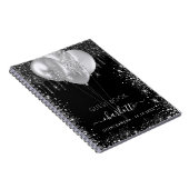 Guest book Quinceanera Black Silglitter Notitieboek (Rechterzijde)