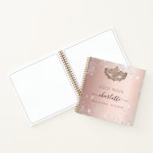 Guest book Quinceanera masquerade roos gold Notitieboek (Binnen)