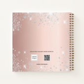 Guest book Quinceanera masquerade roos gold Notitieboek (Achterkant)