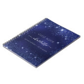 Guest book Quinceanera navy blue glitter Notitieboek (Linkerzijde)