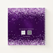 Guest book Quinceanera paarse glitter name Notitieboek (Achterkant)