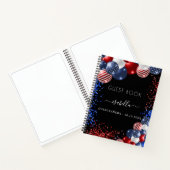 Guest book Quinceanera red white blue patriotic US Notitieboek (Binnen)