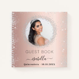 Guest book Quinceanera roos Gold Silver Notitieboek
