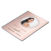 Guest book Quinceanera roos Gold Silver Notitieboek (Linkerzijde)