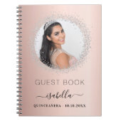 Guest book Quinceanera roos Gold Silver Notitieboek (Voorkant)