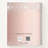 Guest book Quinceanera roos Gold Silver Notitieboek (Achterkant)