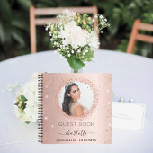 Guest book Quinceanera roos gouden foto Notitieboek