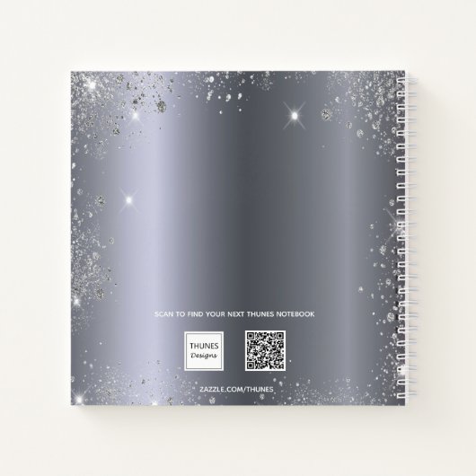 Guest book Quinceanera Silglitter Name glam Notitieboek (Achterkant)