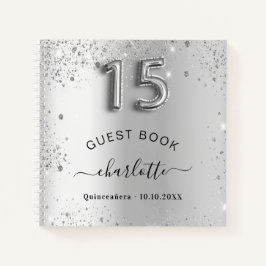 Guest book Quinceanera Silglitter Name glam Notitieboek