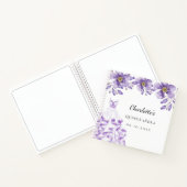 Guest book Quinceanera violet jurk floral Notitieboek (Binnen)
