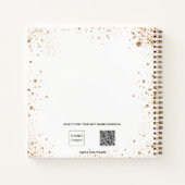 Guest book Quinceanera white gold ballons name Notitieboek (Achterkant)