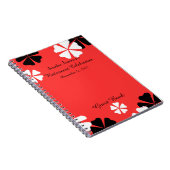 Guest Book, Red Floral, Pensioenpartij Notitieboek (Rechterzijde)