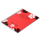 Guest Book, Red Floral, Pensioenpartij Notitieboek (Linkerzijde)