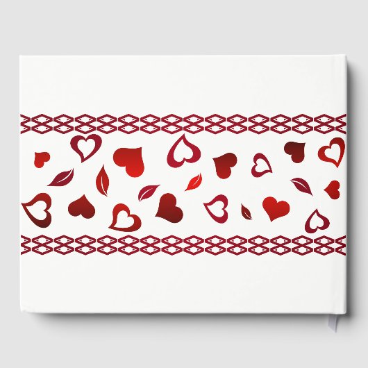Guest Book-Red Hearts Gastenboek (Achterkant)