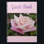 Guest Book Rose Beautiful Pink Rose Flower Retro Notitieboek<br><div class="desc">Guest Book Rose Beautiful Pink Rose Flower Retro. A lovely design from one of my originate flower garden foto's.</div>