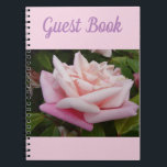 Guest Book Rose Beautiful Pink Rose Flower Retro Notitieboek<br><div class="desc">Guest Book Rose Beautiful Pink Rose Flower Retro. A lovely design from one of my originate flower garden foto's.</div>