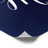 Guest Book-sign - Bericht in fles - marine Poster (Hoek)