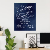 Guest Book-sign - Bericht in fles - marine Poster (Thuiskantoor)