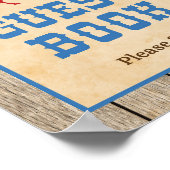 Guest Book Sign Cowboy Western Baby shower Poster (Hoek)