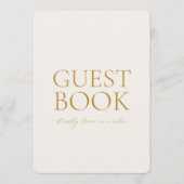 Guest Book Sign – Elegant Gold Wedding Card Kaart (Voorkant)