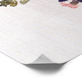 Guest Book sign - floral rustious wood Poster (Hoek)