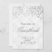 Guest Book Sign - Stijlvolle zilveren Confetti (Achterkant)