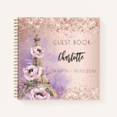 Guest book Sweet 16 party Paris Eiffel Tower Notitieboek (Voorkant)