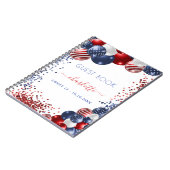 Guest book Sweet 16 patriottisch rood wit blauw Notitieboek (Linkerzijde)
