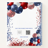 Guest book Sweet 16 patriottisch rood wit blauw Notitieboek (Achterkant)