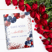 Guest book Sweet 16 patriottisch rood wit blauw Notitieboek