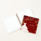 Guest book Sweet 16 red gold white jurk Notitieboek (Binnen)