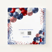 Guest book Sweet 16 red white blue patriotic Notitieboek (Achterkant)