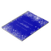 Guest book Sweet 16 royal blue Silver glitter Notitieboek (Linkerzijde)