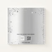 Guest book Sweet 16 Silver Glitter Name glam Notitieboek (Achterkant)